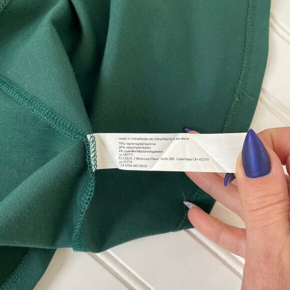 ELOQUII Women’s Green Sweetheart Neck Ruffle Hem Midi Dress Plus Size 18 - Picture 7 of 7